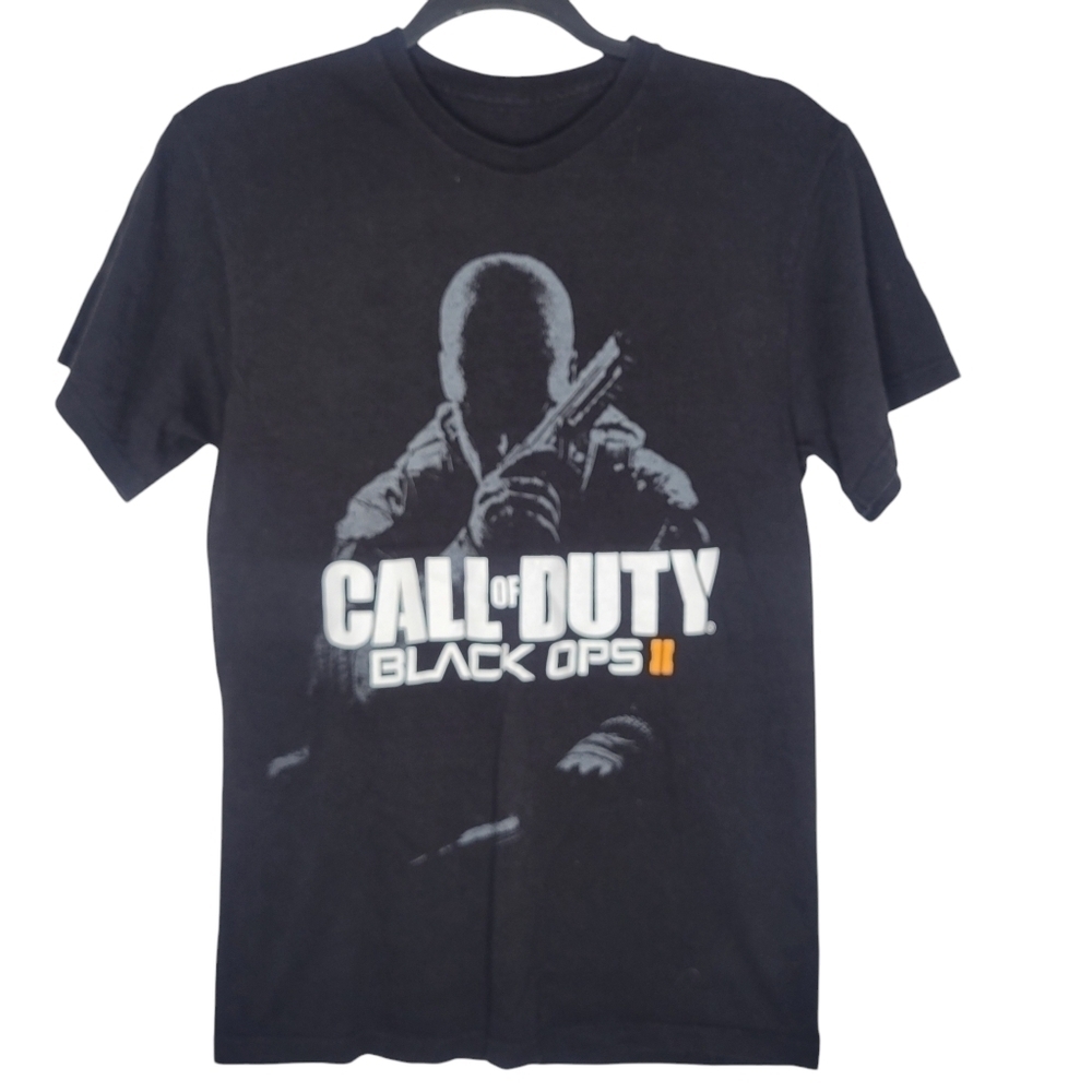 Call of Duty Black Ops 2 Game Logo Promo Video Game Graphic T-Shirt Size Small